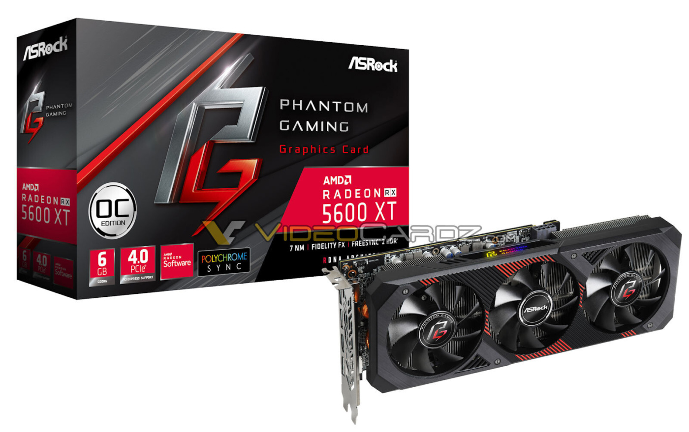ASRock Radeon RX 5600 XT Phantom Gaming OC Graphics Card
