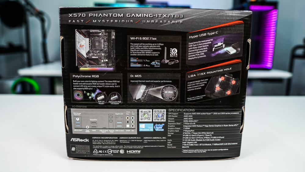 ASRock X570 Phantom Gaming-ITX/TB3 Motherboard