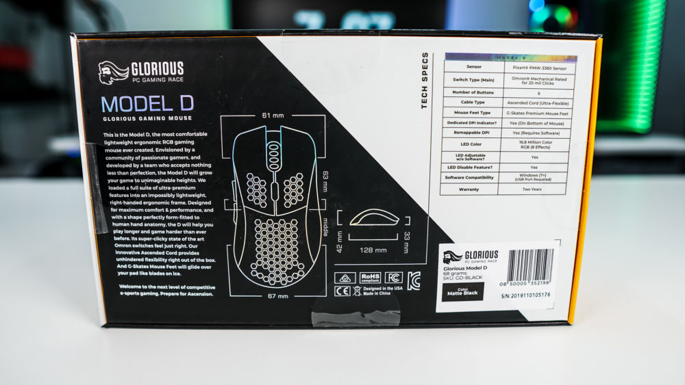 Glorious PC Gaming Race Model D Gaming Mouse