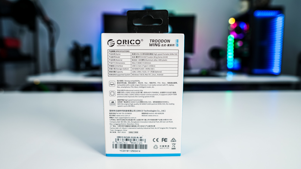 ORICO GV100 Portable Solid State Drive