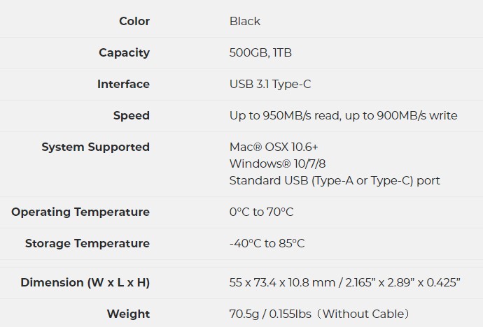 sl100 pro specs