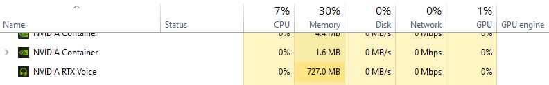 RTX Voice RAM Consumption on non RTX GPUs