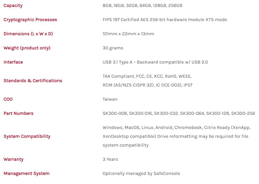 datalocker specs
