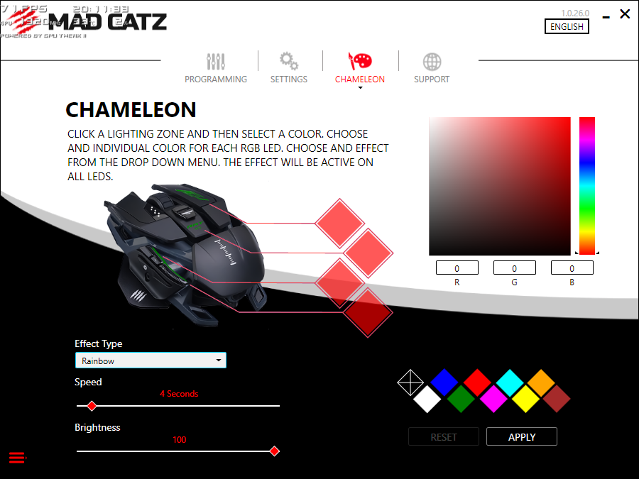 Mad Catz RAT Pro S3 RGB settings