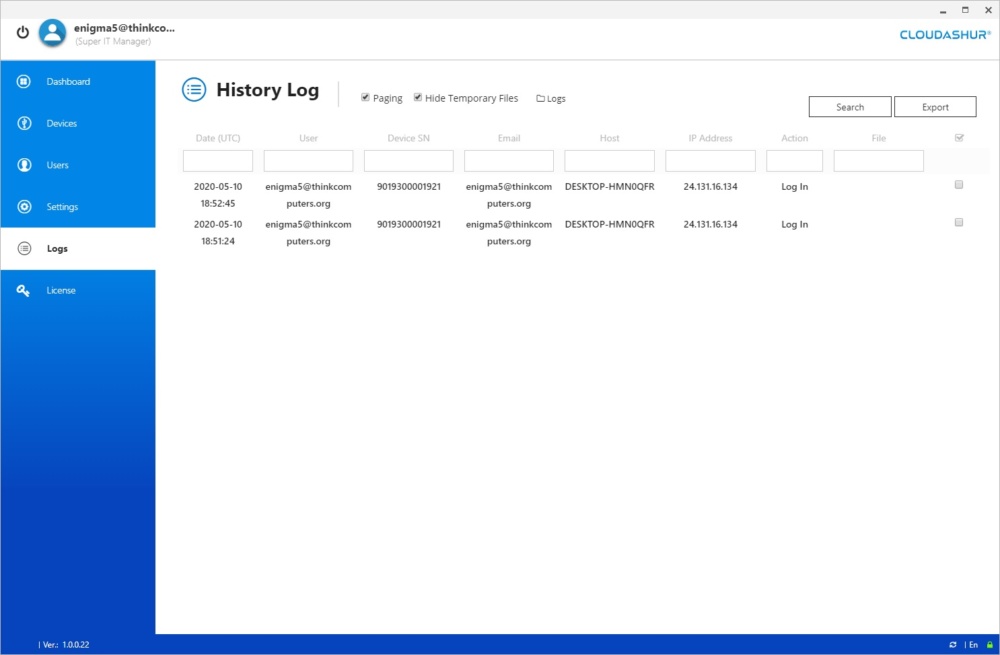 cloudashur manage app 8