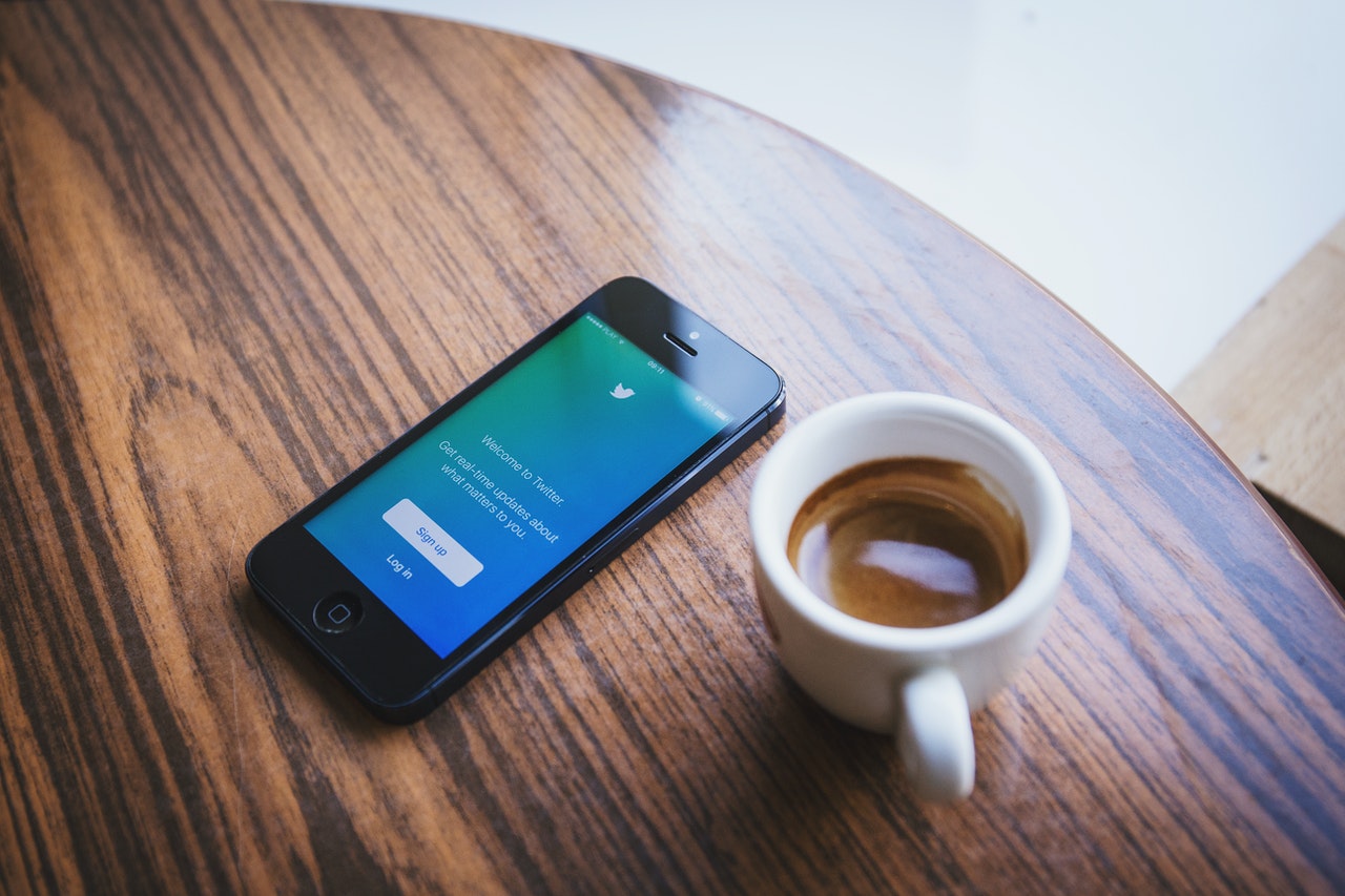 coffee smartphone twitter application 58639