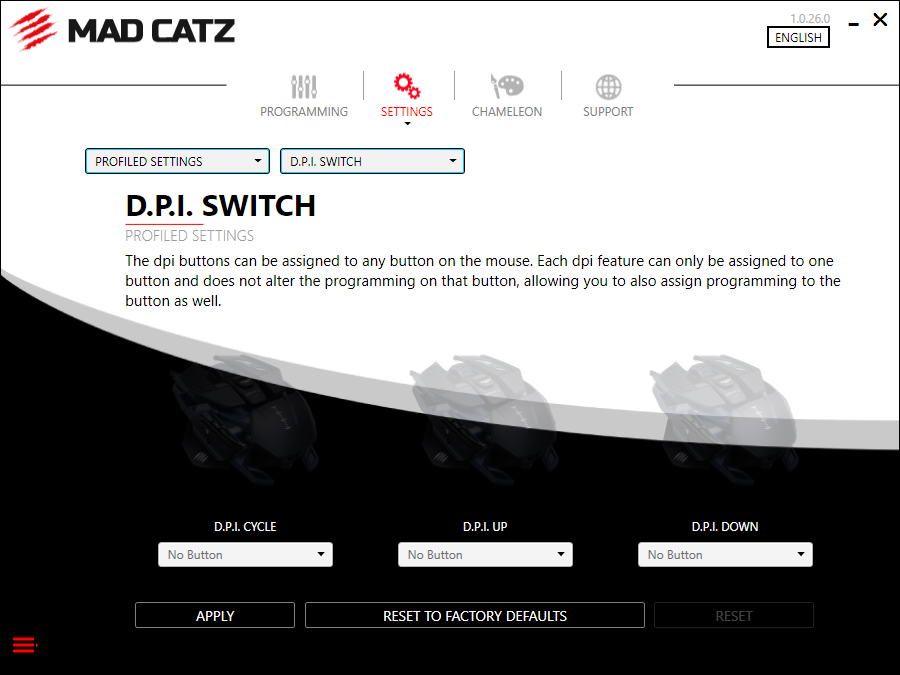 RAT Pro S3 Software settings menu_ DPI switch