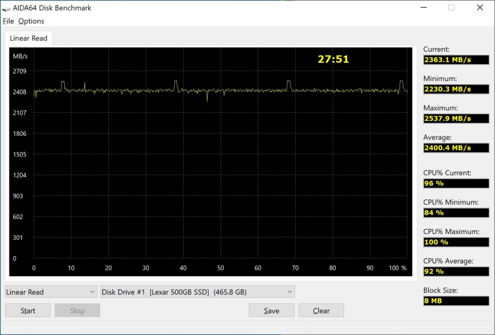 lexar nm 610 aida64 read