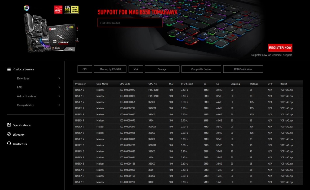 msi matisse refresh