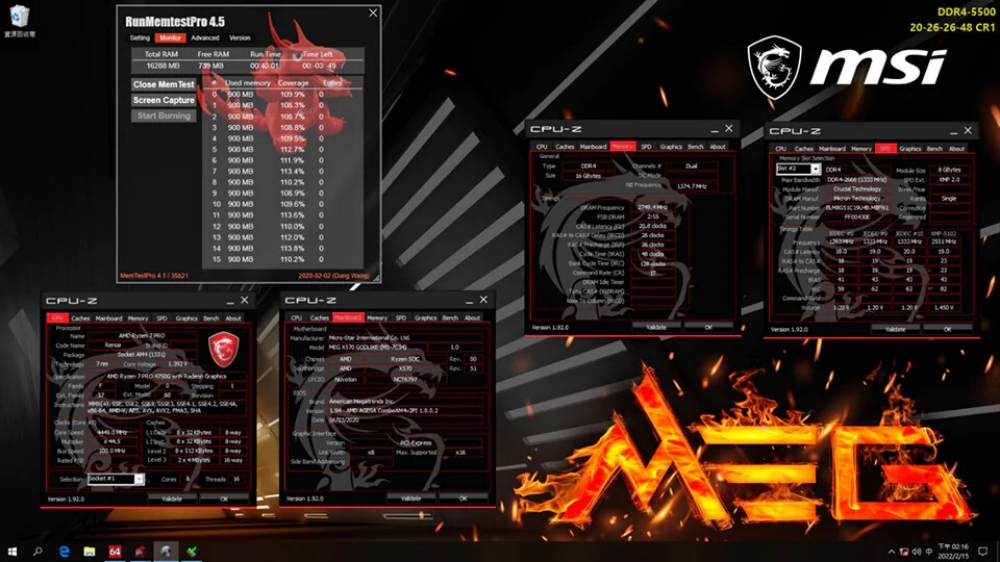 AMD Ryzen 4000G overclocking MSI