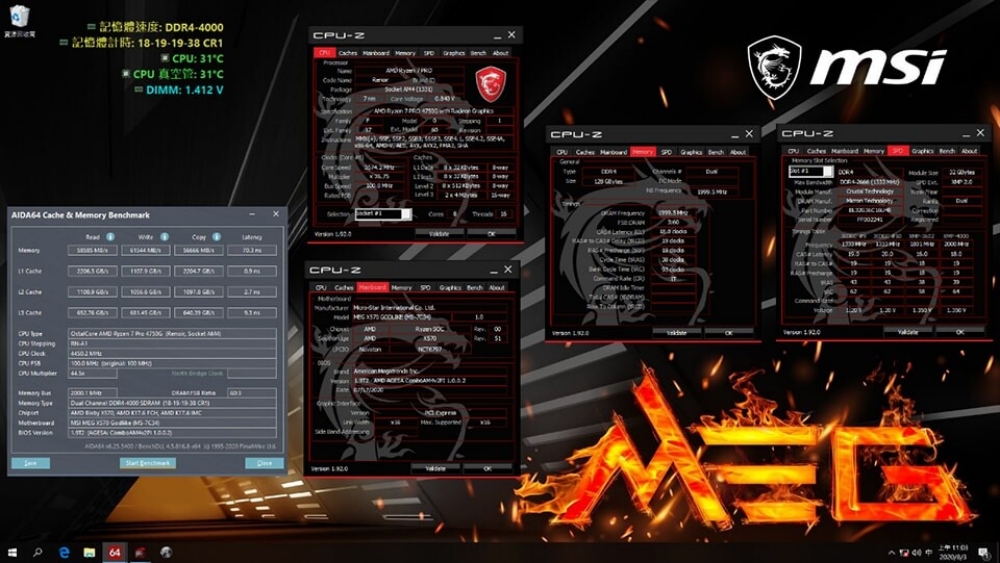 AMD Ryzen 4000G overclocking MSI