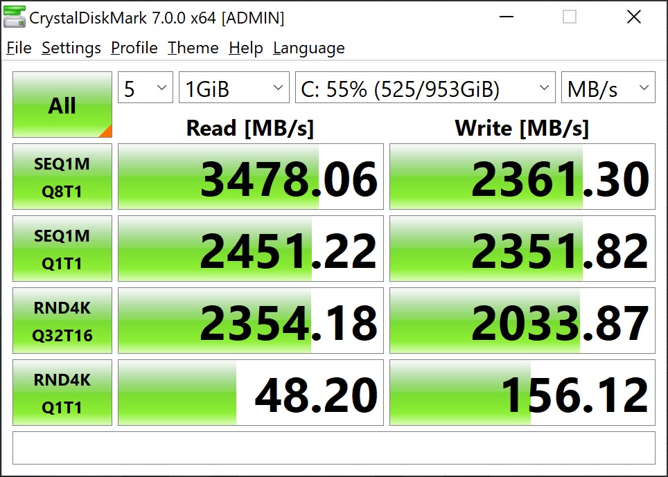 corsair one nvme