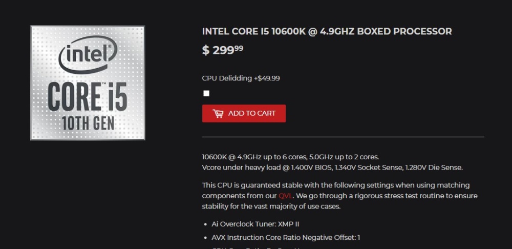 silicon lottery 10600k