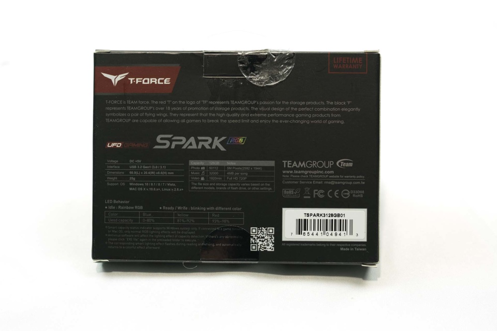 Spark USB Drive box rear
