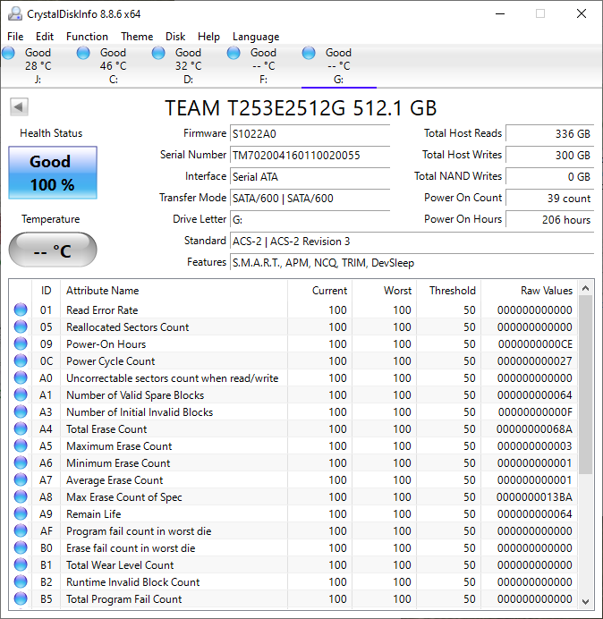 ex2 elite ssd crystal disk info