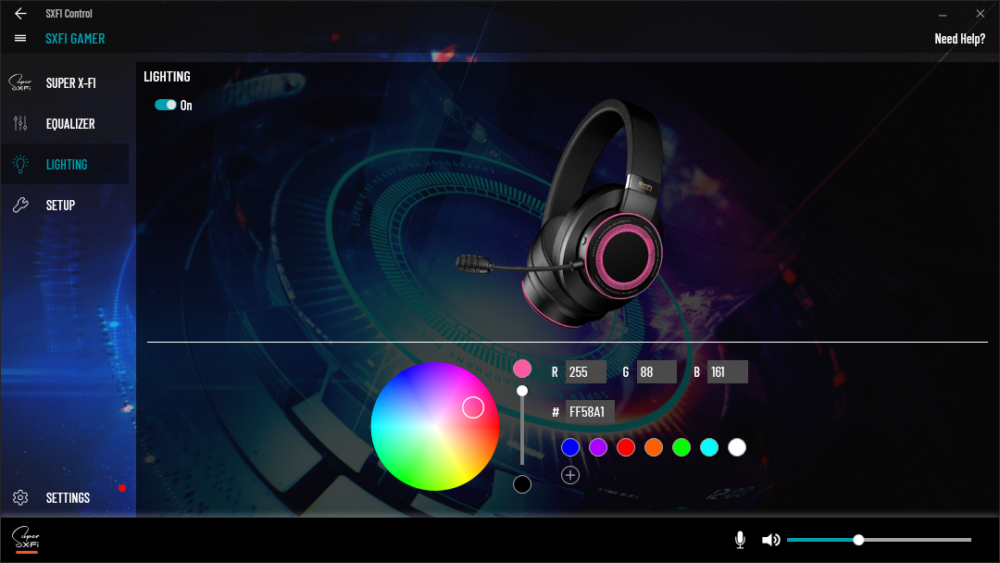 SB Control RGB lighting