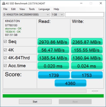 kingston kc2500 as ssd 1