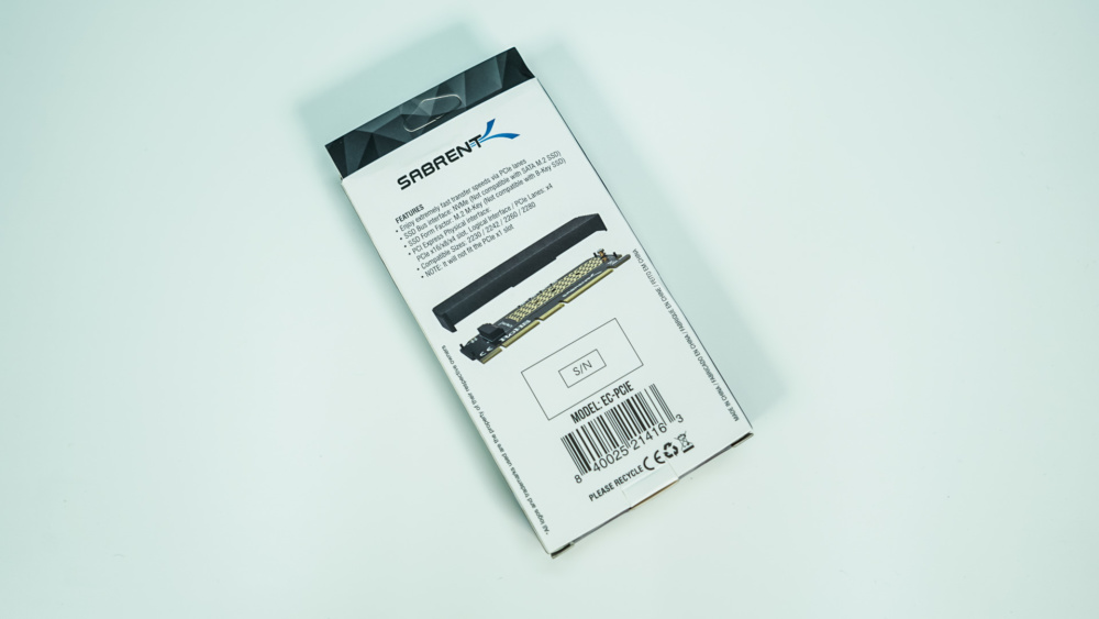 Sabrent NVMe M.2 to PCI-Express Adapter Card