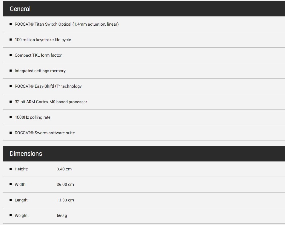 roccat tkl pro specs