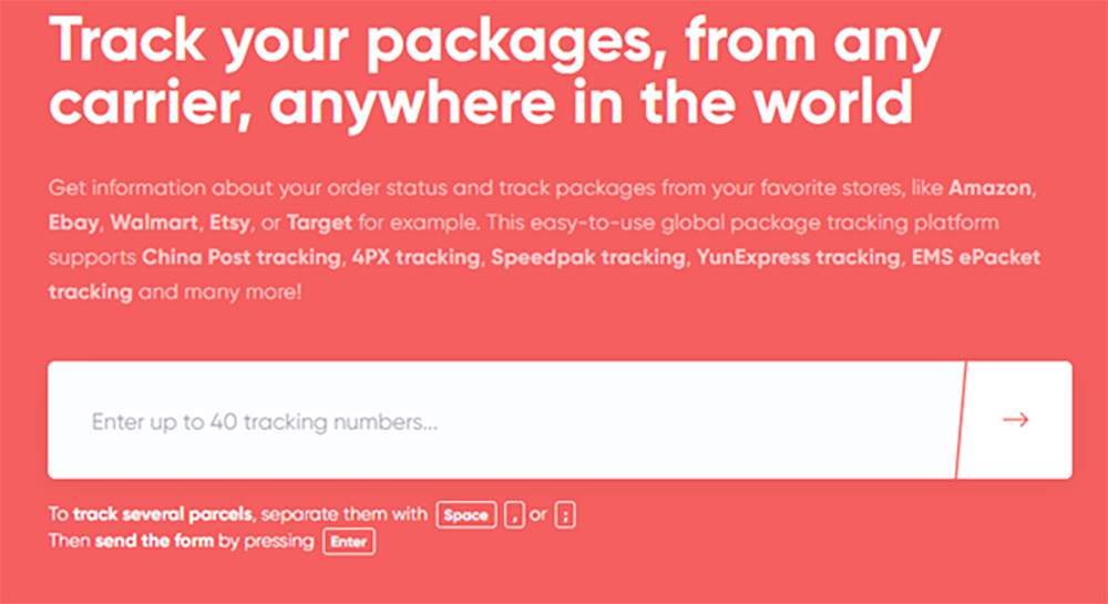 tracking number