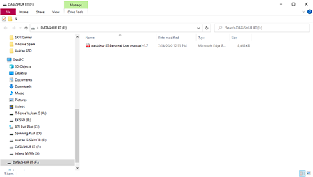 iStorage DATADHUT BT_file explorer