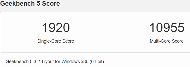 Intel Core i9 11900K Geekbench5