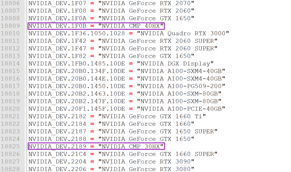NVIDIA Crypto Mining Processors