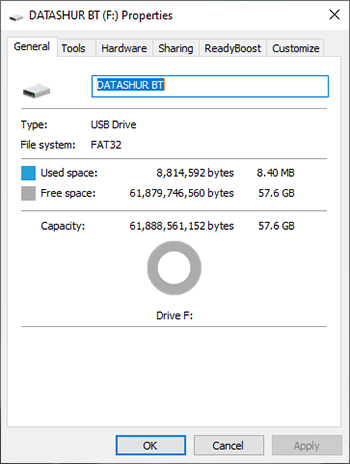 datashur BT_windows properties