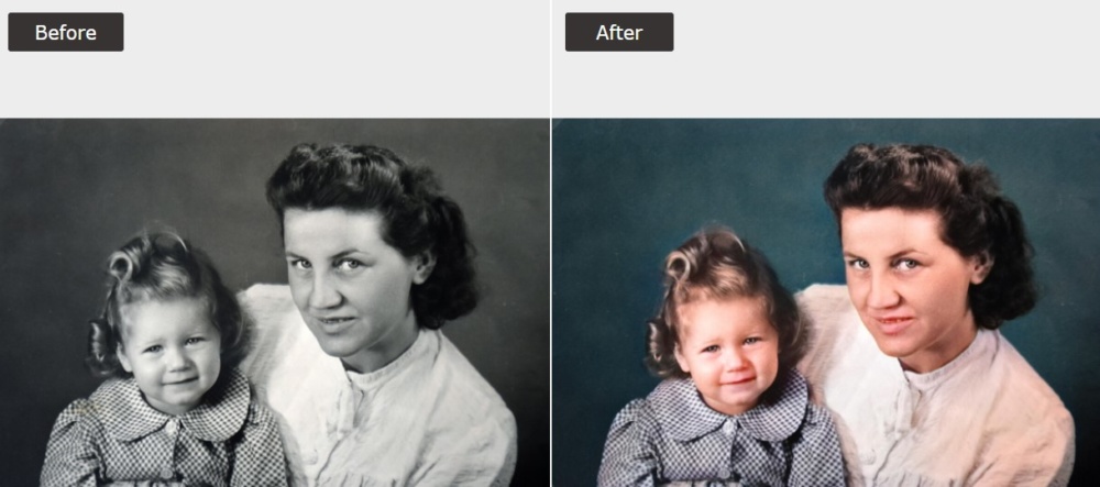 family photo colorized by vance ai