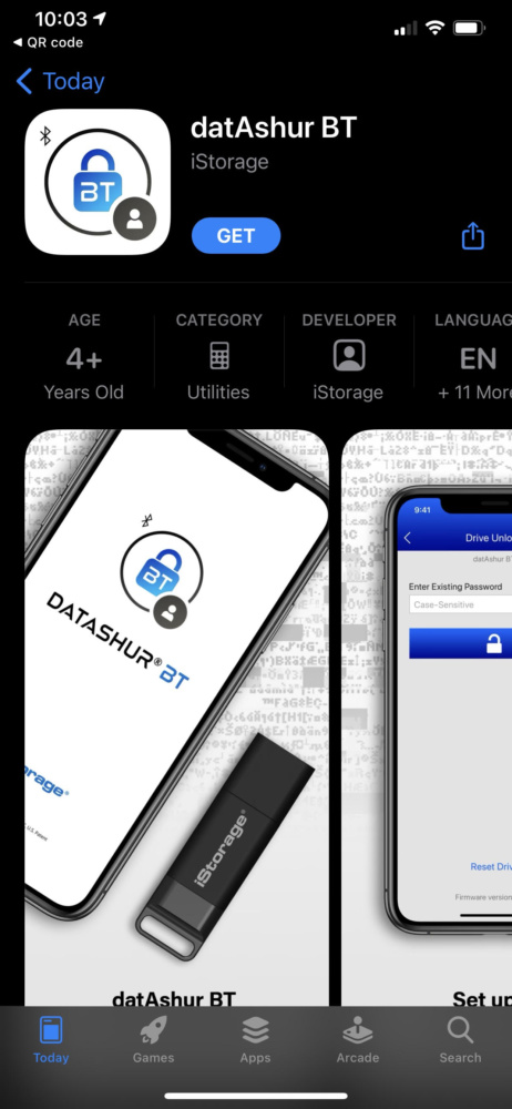 istorage datashur bt_iphone app_3