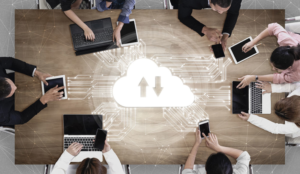 tech business laptops cloud