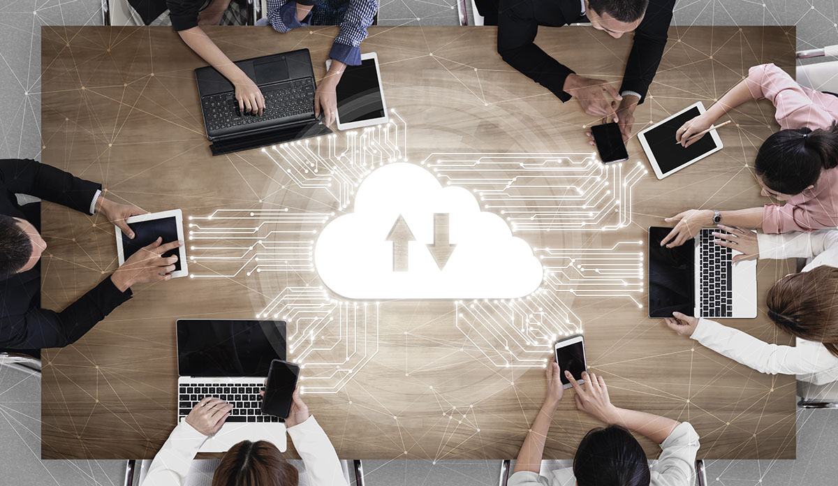 tech business laptops cloud