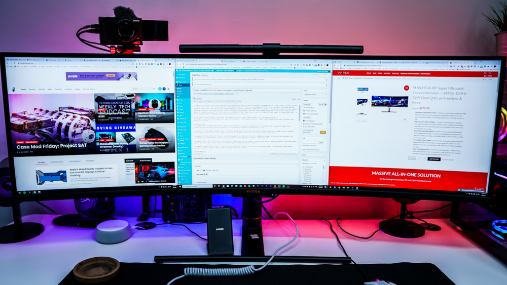 Viotek SUW49DA 49-inch Super Ultrawide Curved Monitor