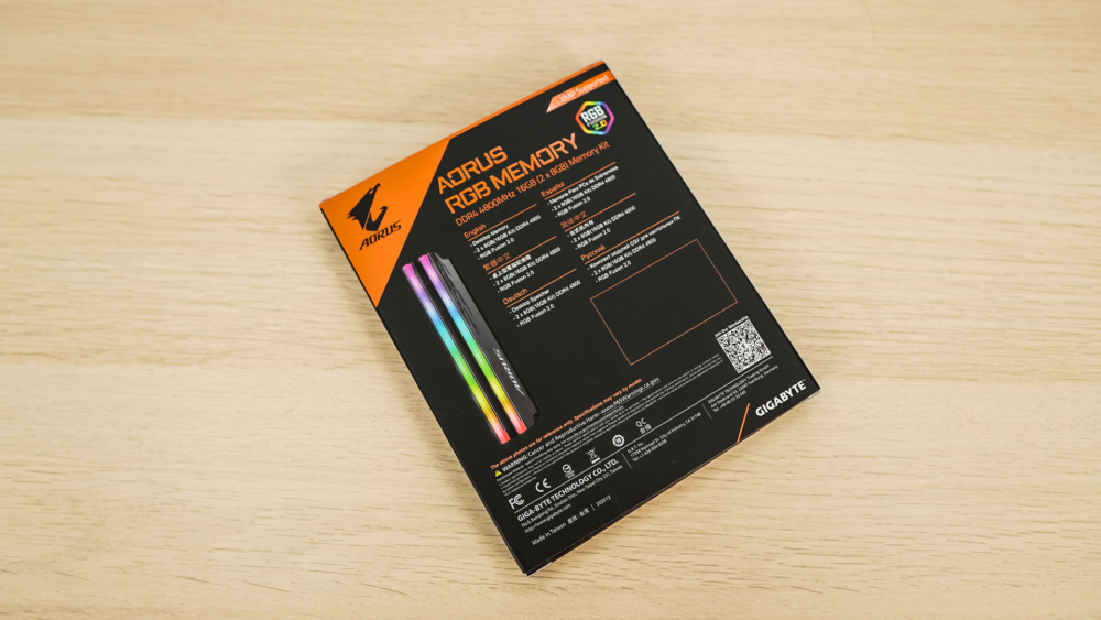 AORUS DDR4-4800 RGB 16GB Memory Kit