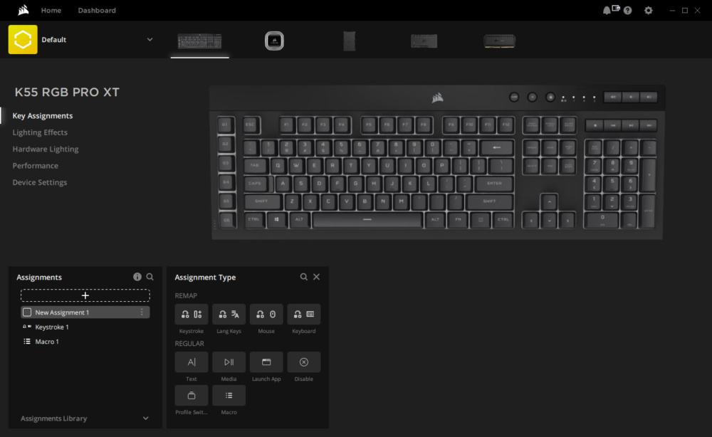corsair k55 rgb pro xt ss2