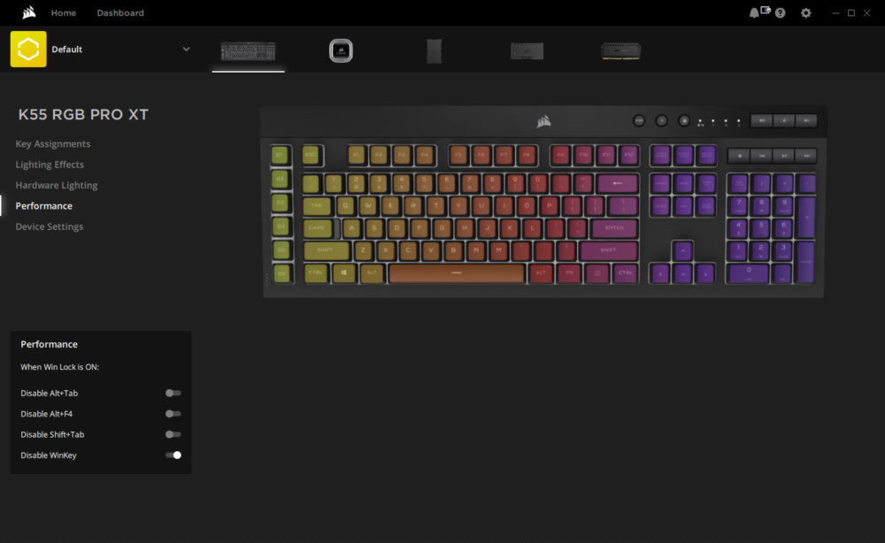 corsair k55 rgb pro xt ss5