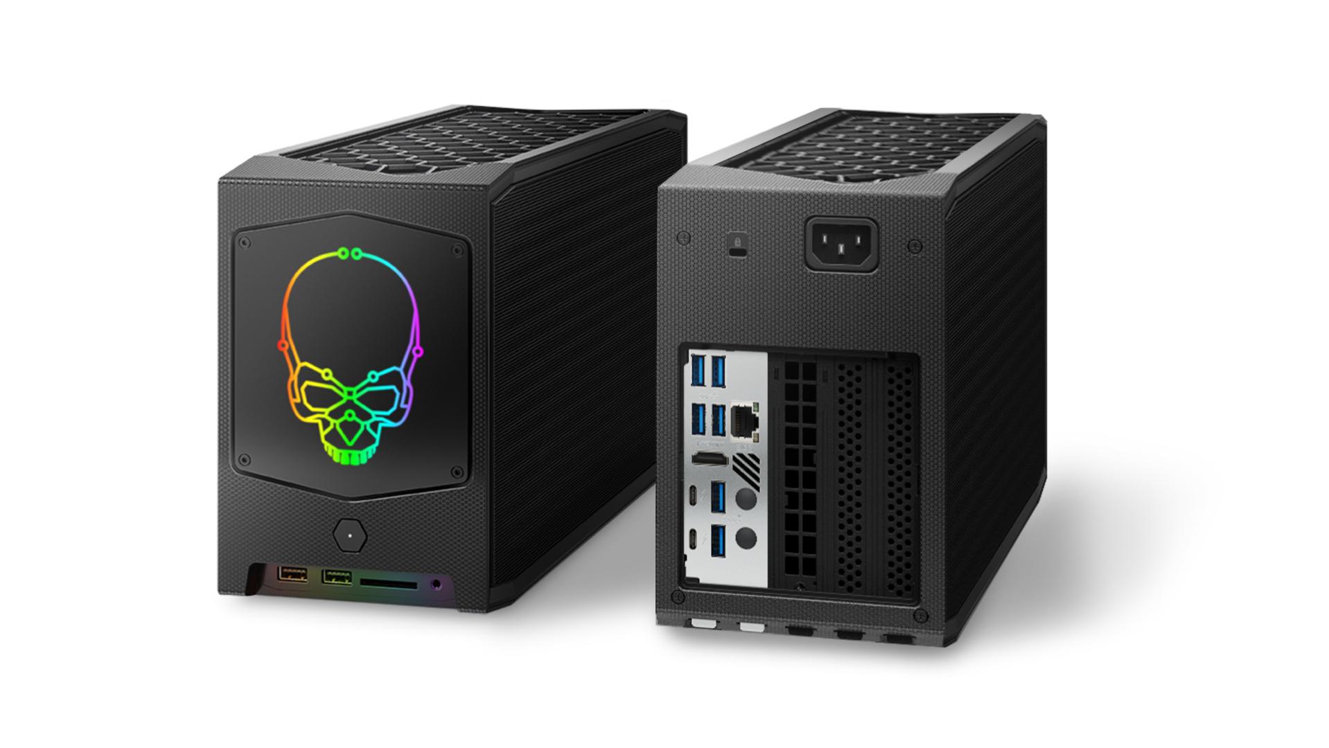 intel nuc 11 extreme kit front back
