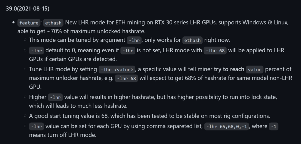 NBMiner LHR update