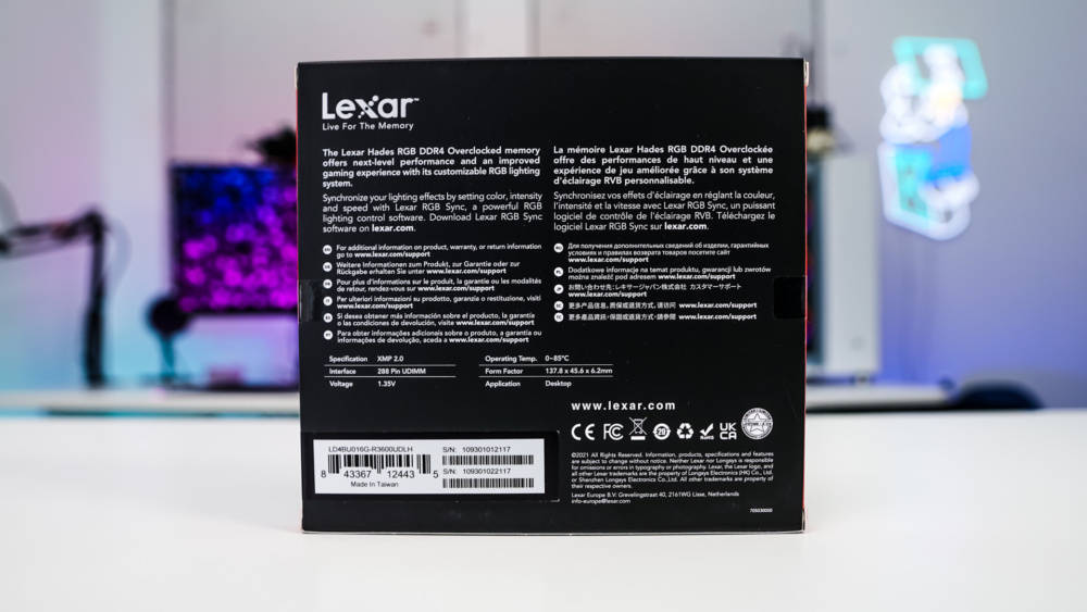 Lexar Hades RGB DDR4-3600 32GB Memory Kit