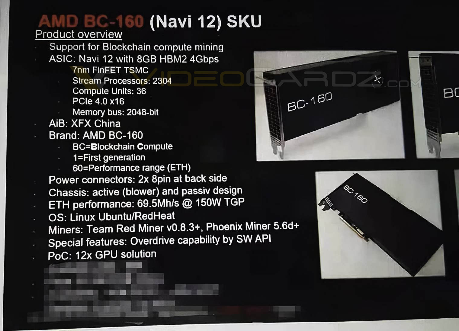 AMD BC 160 Mining Card