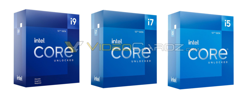 Intel 12th Gen Core Alder Lake packaging