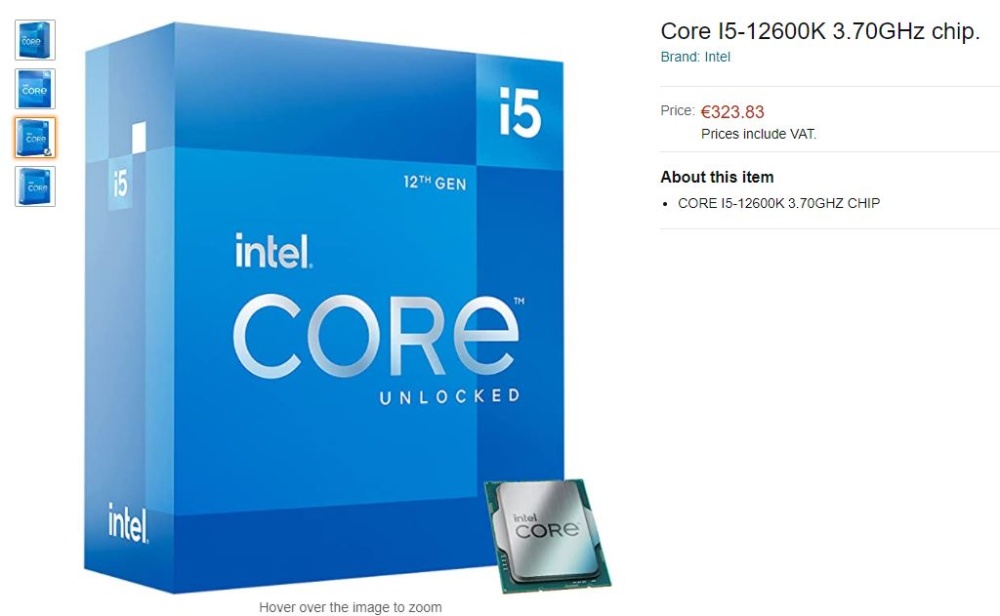 Intel Core i5 12600K Amazon