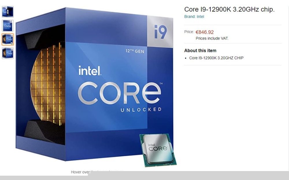 Intel Core i9 12900K Amazon