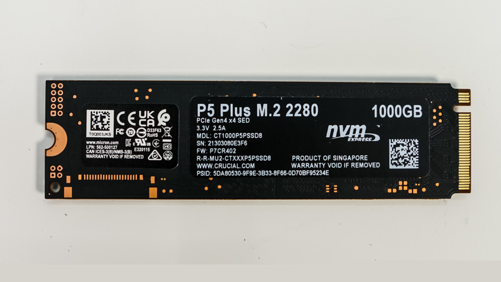 Crucial P5 Plus Gen4 NVMe Solid State Drive