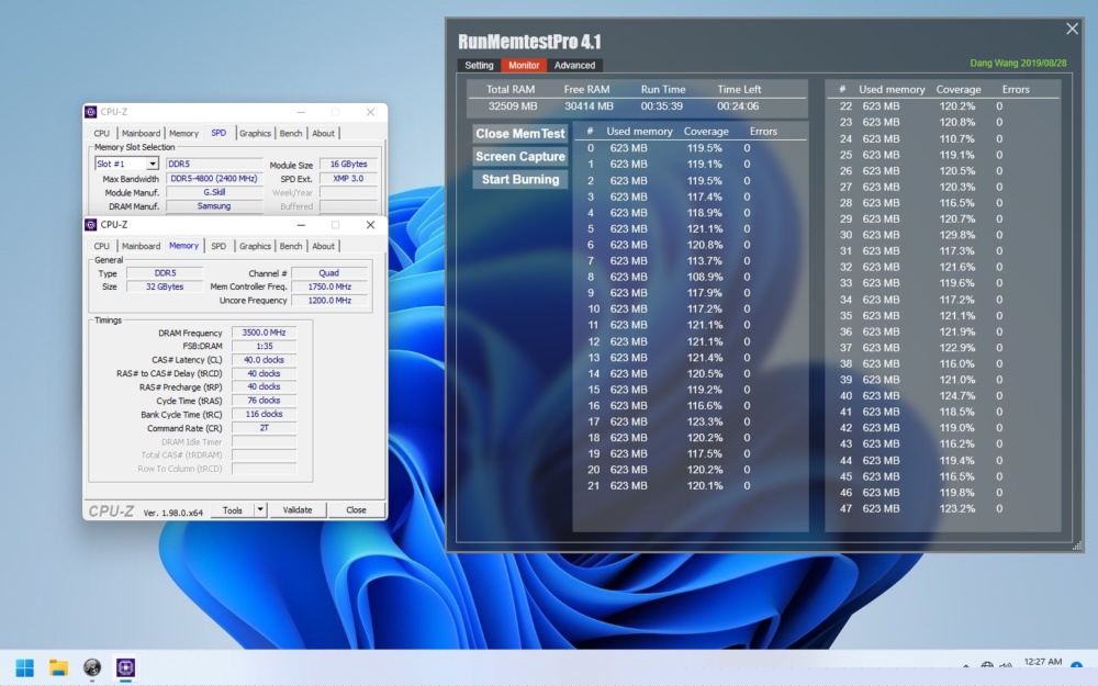 03 gskill ddr5 7000 cl40 screenshot