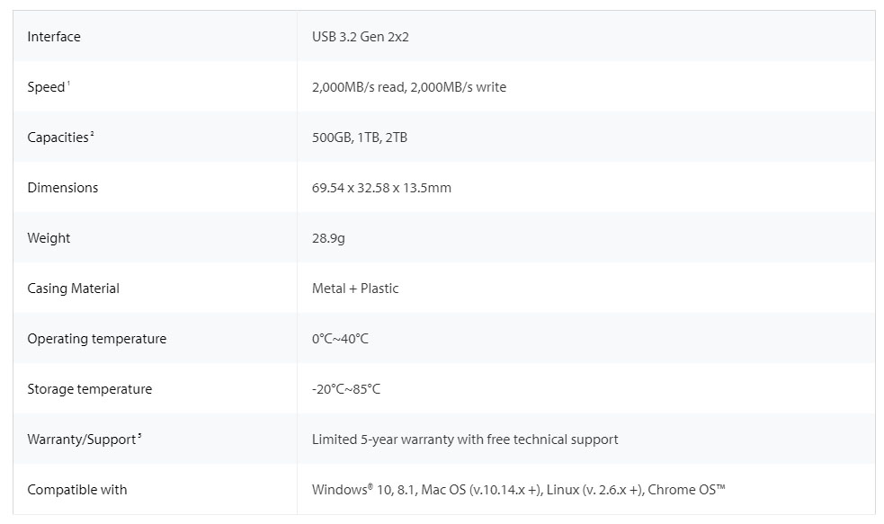 xs2000 specs