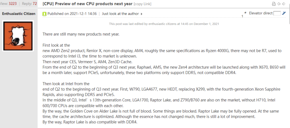 AMD Renoir X Rumors