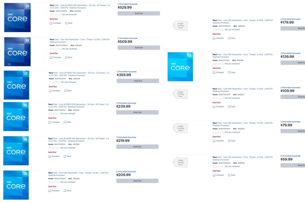 BestBuy Alder Lake Pricing