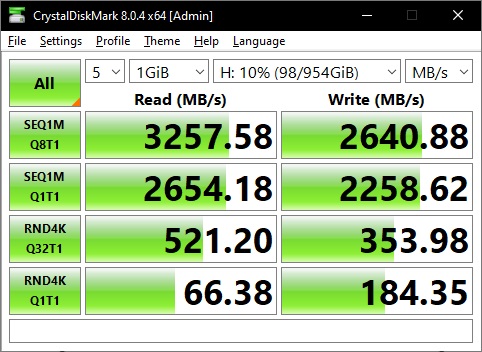 CrystalDiskMark VPN110