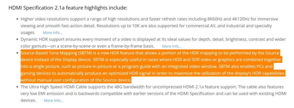 HDMI 2.1A SBTM